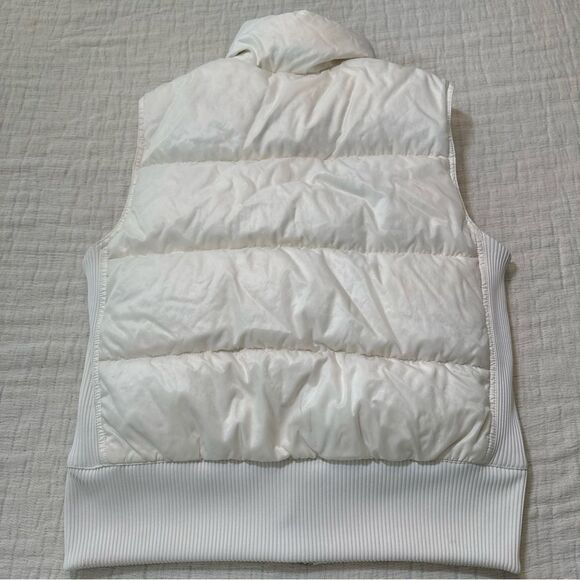 Vintage Y2K Nike Puffer Vest 12-14 XL White Duck Goose Down - Picture 2 of 10
